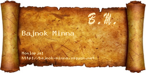 Bajnok Minna névjegykártya
